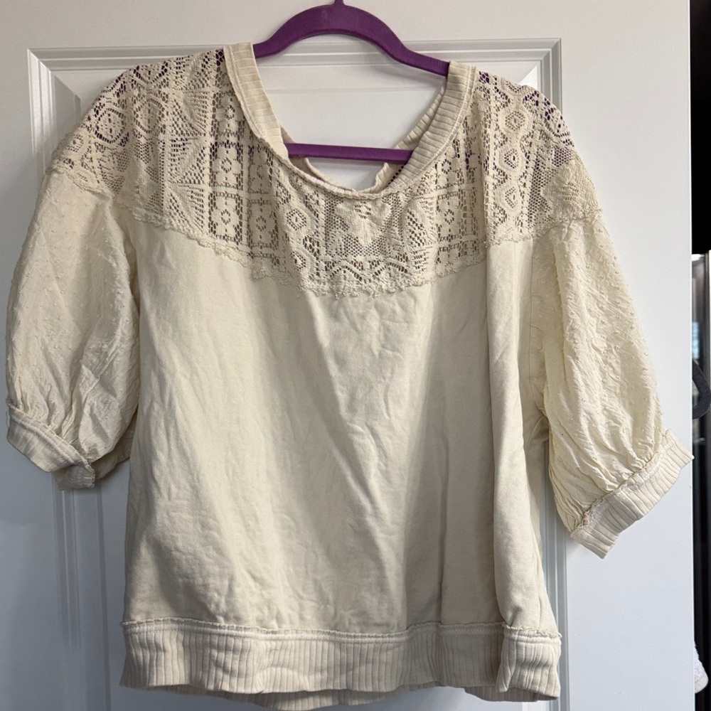 Anthropologie pilcro white top
